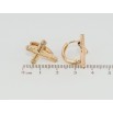 Сережки Xuping Позолота 18K колечка Хрестики з цирконієм фото №2 Сережки Xuping Позолота 18K колечка Хрестики з цирконієм фото №2