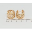 Сережки Xuping Позолота 18K колечка Візерунок з вставками цирконію фото №2 Сережки Xuping Позолота 18K колечка Візерунок з вставками цирконію фото №2