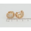 Серьги Xuping Позолота 18K колечки Инкрустация цирконием фото №2