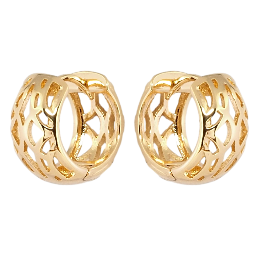 Серьги Xuping Позолота 18K колечки Декоративный резной узор фото №1 Серьги Xuping Позолота 18K колечки Декоративный резной узор фото №1