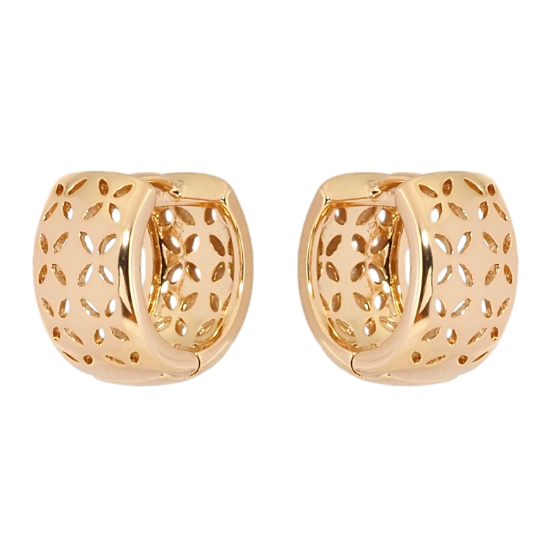 Сережки Xuping Позолота 18K колечки Декоративний різьблений візерунок фото №1 Сережки Xuping Позолота 18K колечки Декоративний різьблений візерунок фото №1