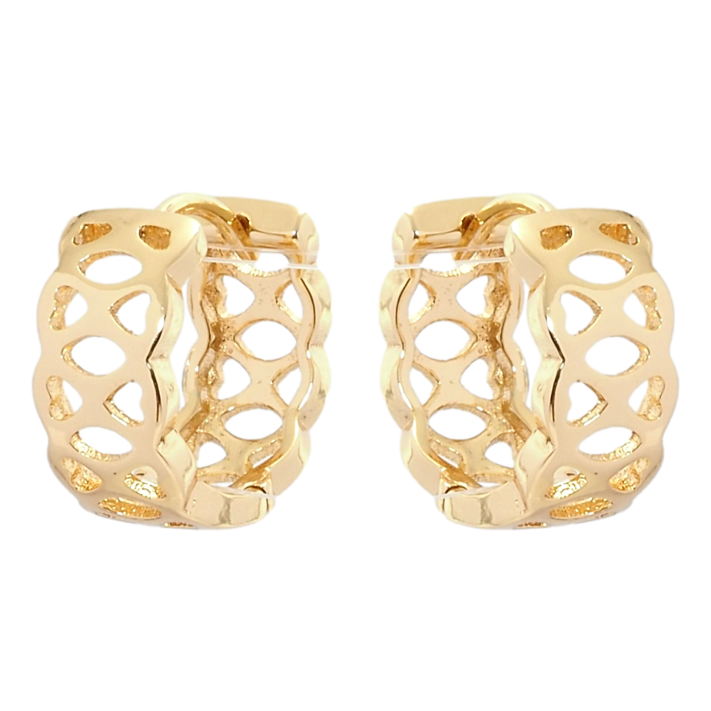 Сережки Xuping Позолота 18K колечки Різний орнамент фото №1 Сережки Xuping Позолота 18K колечки Різний орнамент фото №1