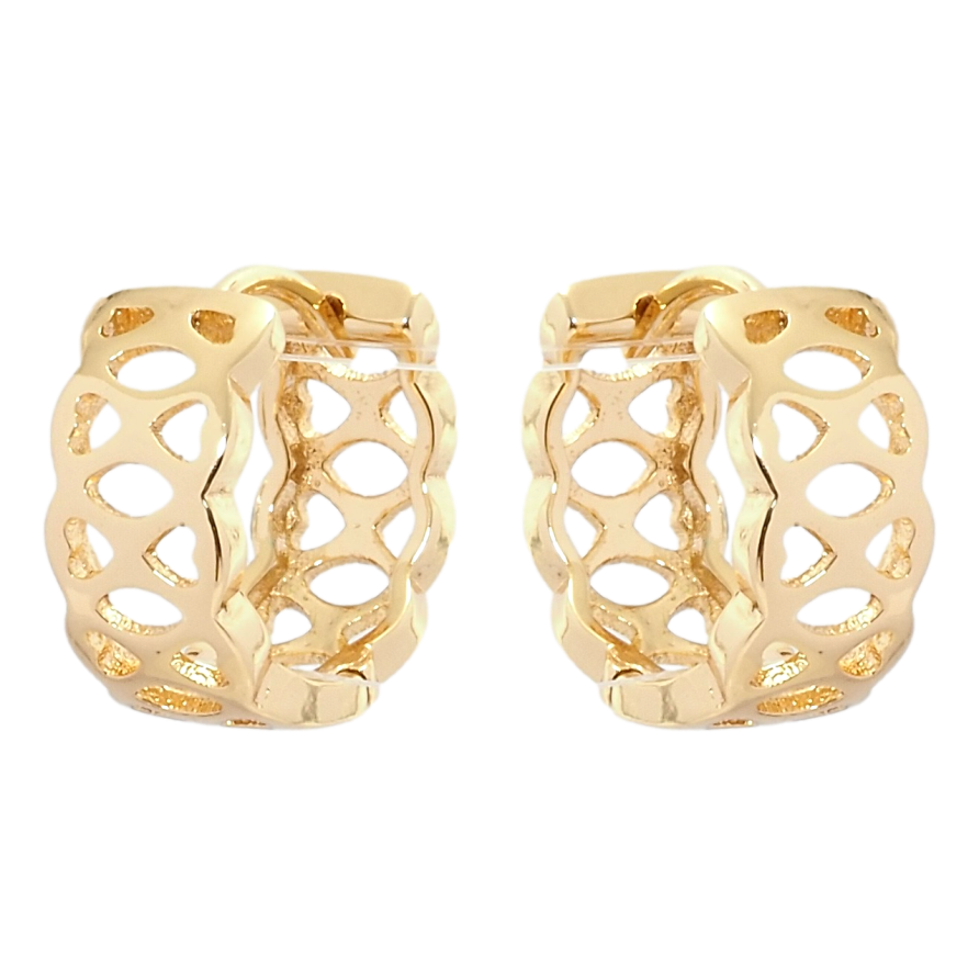 Серьги Xuping Позолота 18K колечки Резной орнамент фото №1 Серьги Xuping Позолота 18K колечки Резной орнамент фото №1