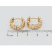 Серьги Xuping Позолота 18K колечки Резной орнамент фото №2 Серьги Xuping Позолота 18K колечки Резной орнамент фото №2