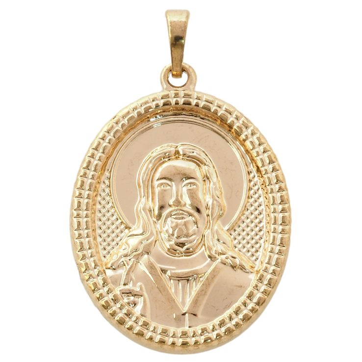 Кулон Xuping Позолота 18K Овальна Ладанка Ісус Христос для ланцюжка до 5мм фото №5 Кулон Xuping Позолота 18K Овальна Ладанка Ісус Христос для ланцюжка до 5мм фото №5