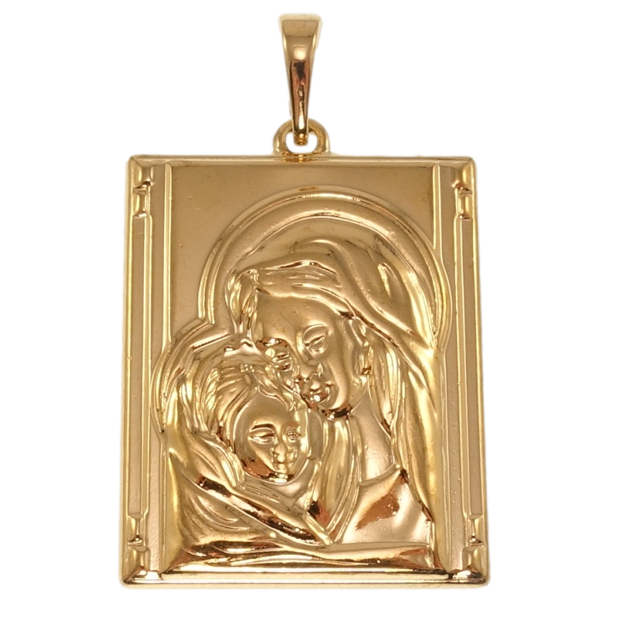 Кулон Xuping Позолота 18K Ладанка Богородица для цепочки до 5мм фото №1 Кулон Xuping Позолота 18K Ладанка Богородица для цепочки до 5мм фото №1