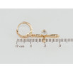 Серьги Xuping Позолота 18K подвески на колечках Крестики с цирконием фото №2