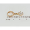 Серьги Xuping Позолота 18K подвески на колечках Кристальные цветочки фото №2
