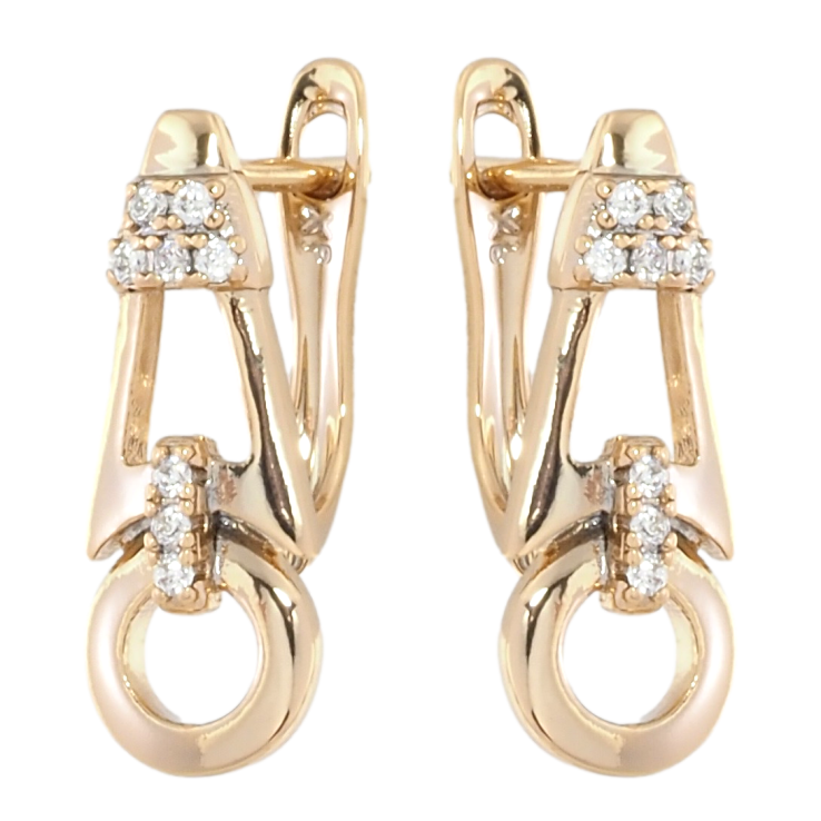 Серьги Xuping Позолота 18K английский замок Декоративный узор с цирконием фото №7 Серьги Xuping Позолота 18K английский замок Декоративный узор с цирконием фото №7