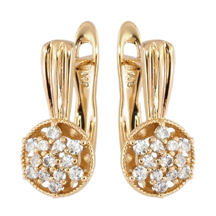 Серьги Xuping Позолота 18K английский замок Звездочки с цирконием фото №6 Серьги Xuping Позолота 18K английский замок Звездочки с цирконием фото №6