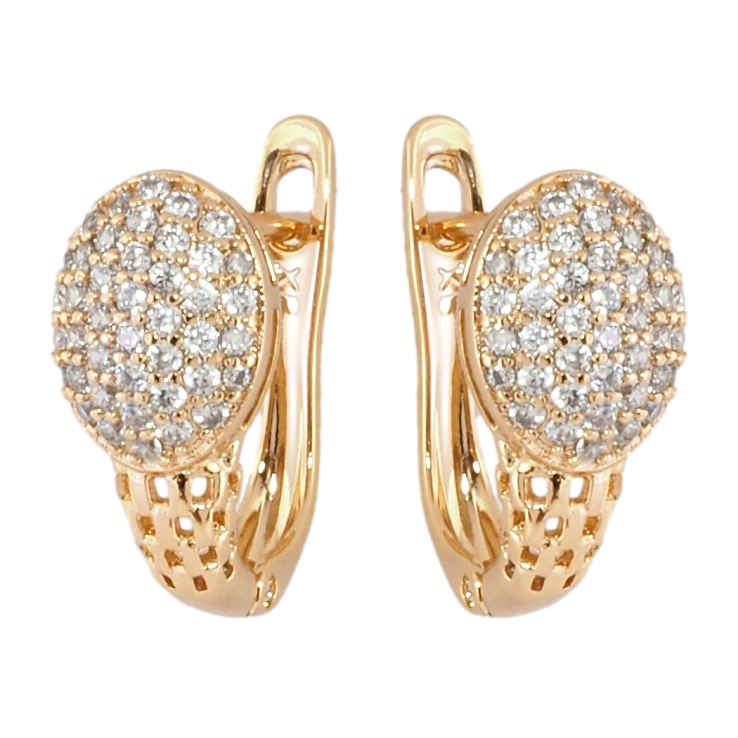 Серьги Xuping Позолота 18K английский замок Инкрустация цирконием фото №6 Серьги Xuping Позолота 18K английский замок Инкрустация цирконием фото №6