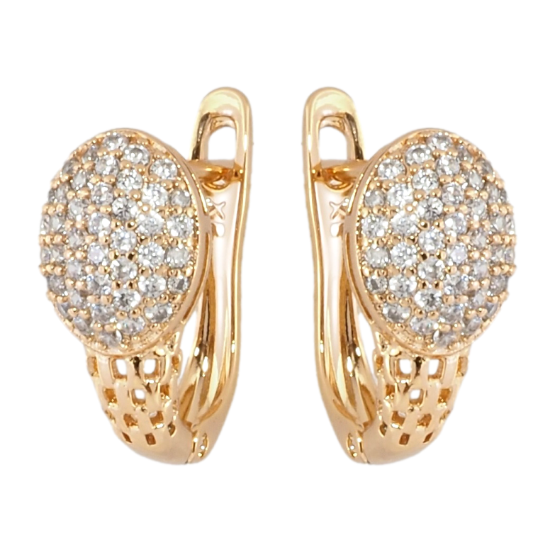 Серьги Xuping Позолота 18K английский замок Инкрустация цирконием фото №1