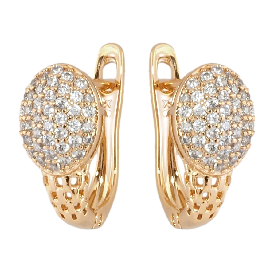 Серьги Xuping Позолота 18K английский замок Инкрустация цирконием фото №1