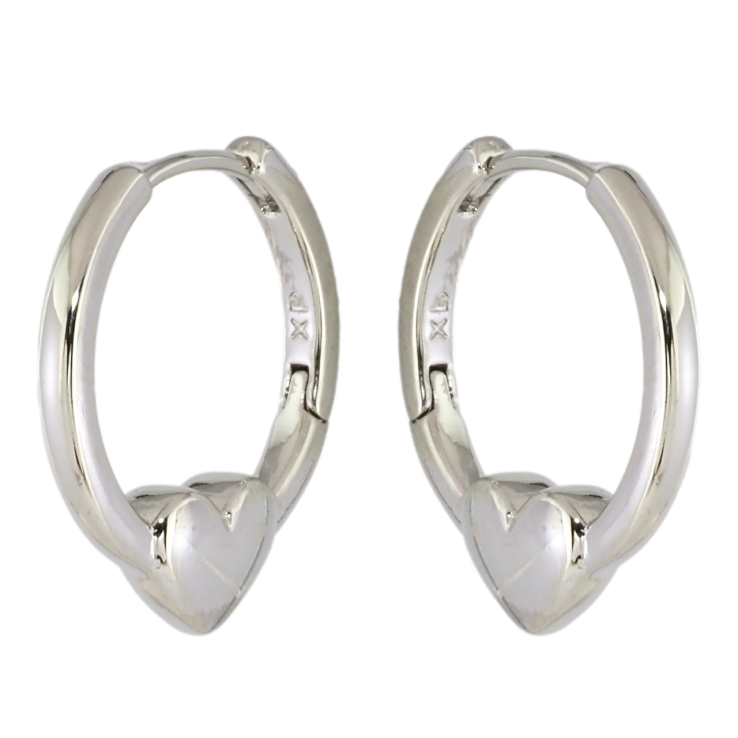 Серьги Xuping Родий колечки Сердечки фото №11 Серьги Xuping Родий колечки Сердечки фото №11