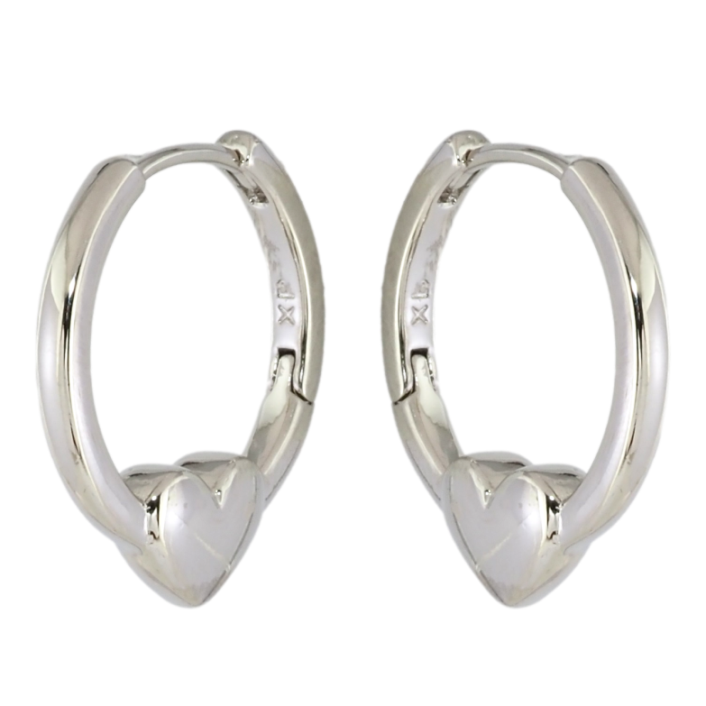 Сережки Xuping Родій колечка Сердечки фото №1