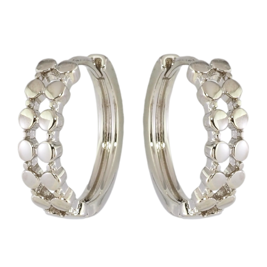 Сережки Xuping Родій колечка Декоративний візерунок фото №1 Сережки Xuping Родій колечка Декоративний візерунок фото №1