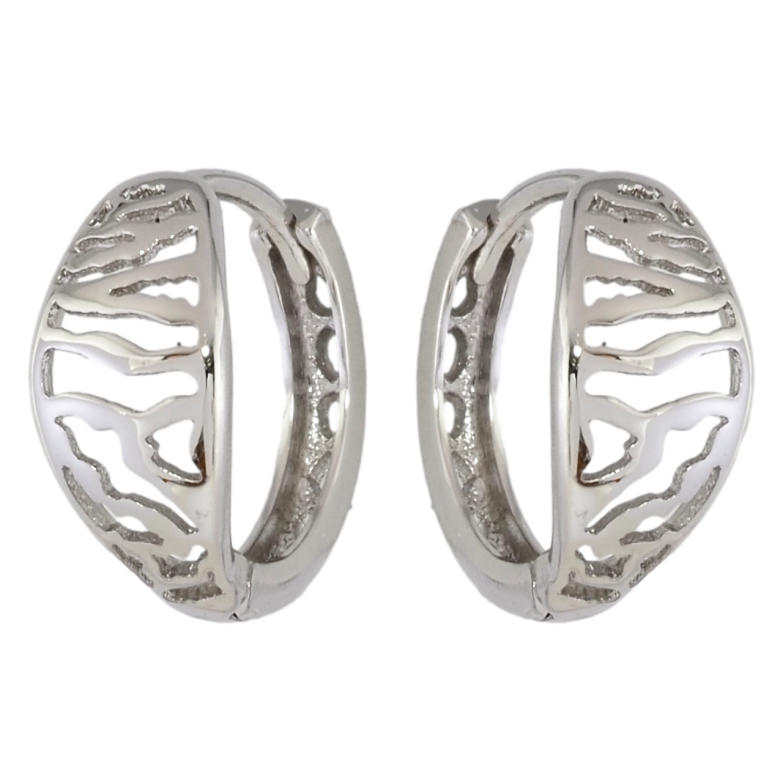 Серьги Xuping Родий колечки Резной узор фото №1