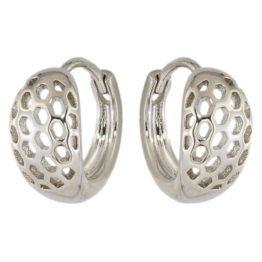 Серьги Xuping Родий колечки Резной узор фото №1 Серьги Xuping Родий колечки Резной узор фото №1