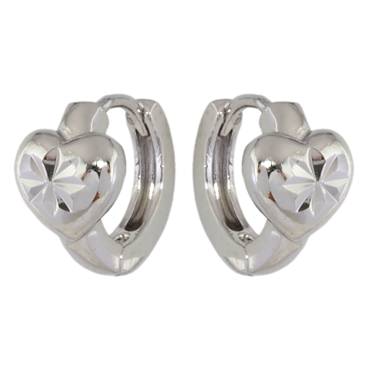 Сережки Xuping Родій колечка Сердечки фото №5