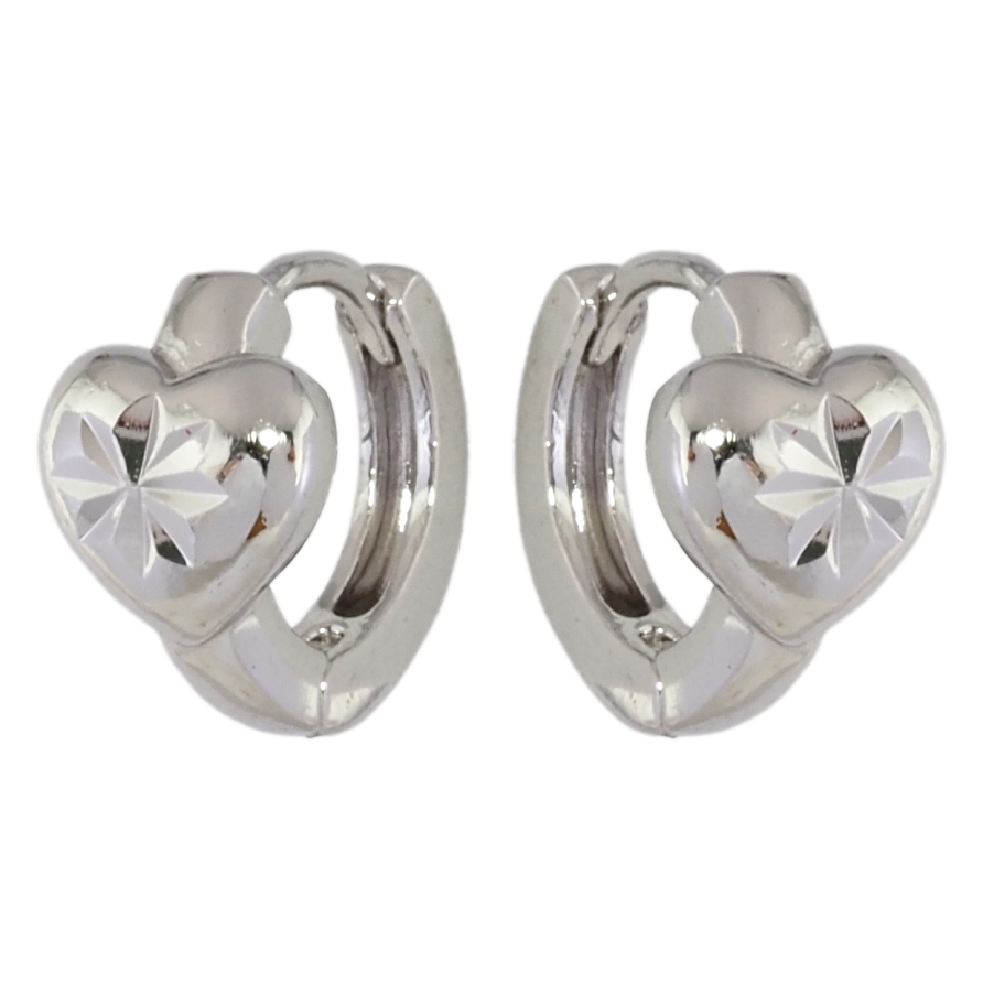 Сережки Xuping Родій колечка Сердечки фото №1