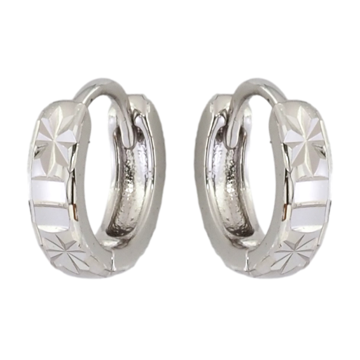 Серьги Xuping Родий колечки Узор звездочки насечками фото №10 Серьги Xuping Родий колечки Узор звездочки насечками фото №10