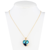 Кулон Xuping 18K з кр-ми Swarovski на ланцюжку Серця з кристалом Capri Blue дл. 40-45см х 1мм фото №2 Кулон Xuping 18K з кр-ми Swarovski на ланцюжку Серця з кристалом Capri Blue дл. 40-45см х 1мм фото №2