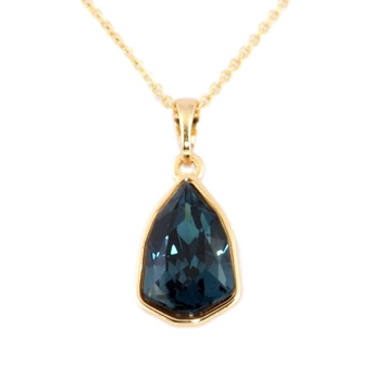 Кулон Xuping цвет 18K с кристаллами Swarovski на цепочке Кристалл Montana длина 39-44см х 1мм фото №1