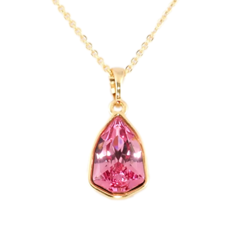 Кулон Xuping колір 18K з кристалами Swarovski на ланцюжку Кристал Rose довжина 39-44см х 1мм фото №1