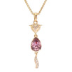 Кулон Xuping 18K з кр-ми Swarovski на ланцюжку Лиса з кристалом Amethyst довжина 40-45см х 1мм фото №3 Кулон Xuping 18K з кр-ми Swarovski на ланцюжку Лиса з кристалом Amethyst довжина 40-45см х 1мм фото №3