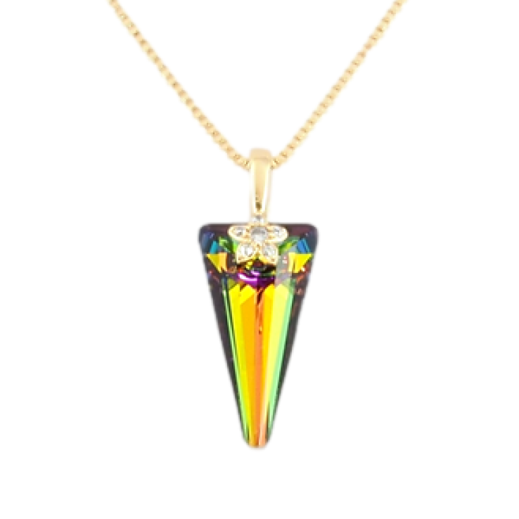 Підвіска Xuping 18K із кристалами Swarovski на ланцюжку Кристал Vitrail Medium дл.42,5-47,5см х 1мм фото №13