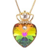 Кулон Xuping цвет 18K с кр-ми Swarovski на цепочке Сердце Vitrail Medium с короной длина 39,5-44,5см х фото №3