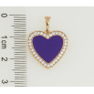 Кулон Xuping Позолота 18K Сердце с фиолетовой эмалью и цирконием для цепочки до 5мм фото №2