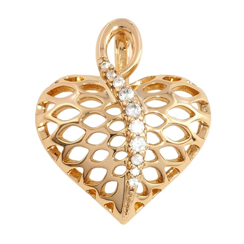 Кулон Xuping Позолота 18K Сердечко для ланцюжка до 3мм фото №1