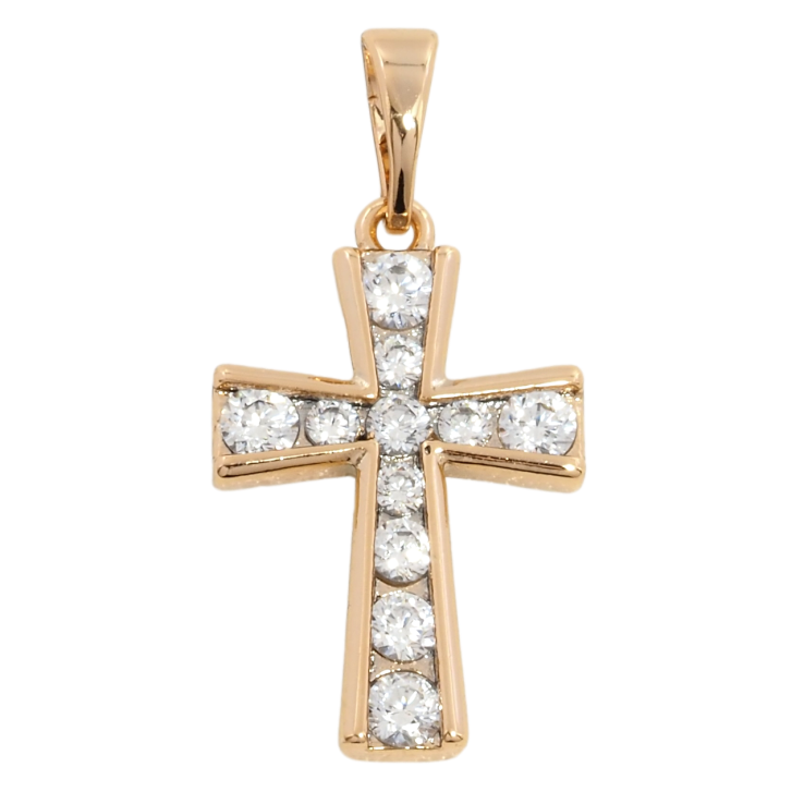 Кулон Xuping Позолота 18K Крест с цирконием для цепочки до 5мм фото №15 Кулон Xuping Позолота 18K Крест с цирконием для цепочки до 5мм фото №15