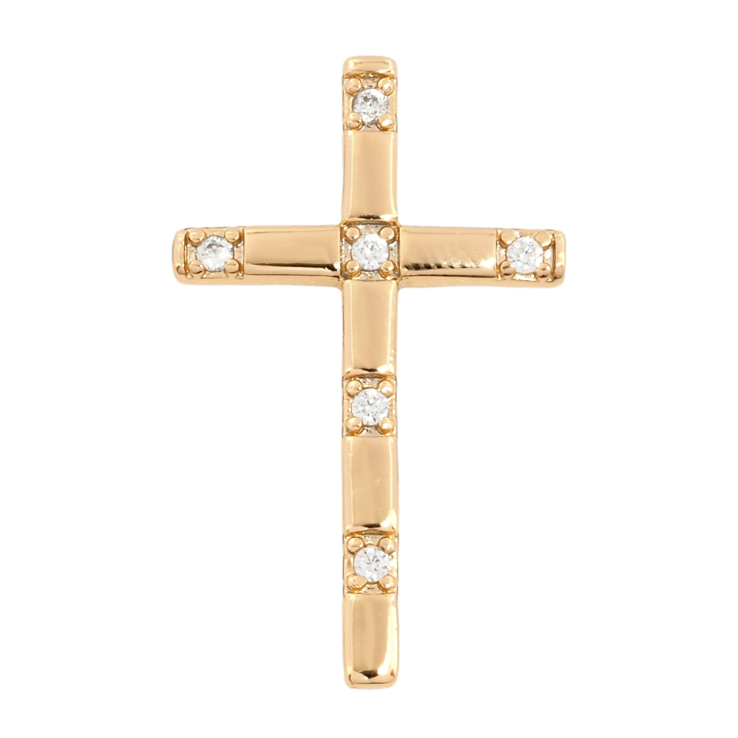 Кулон Xuping Позолота 18K Крест с цирконием для цепочки до 2мм фото №3 Кулон Xuping Позолота 18K Крест с цирконием для цепочки до 2мм фото №3
