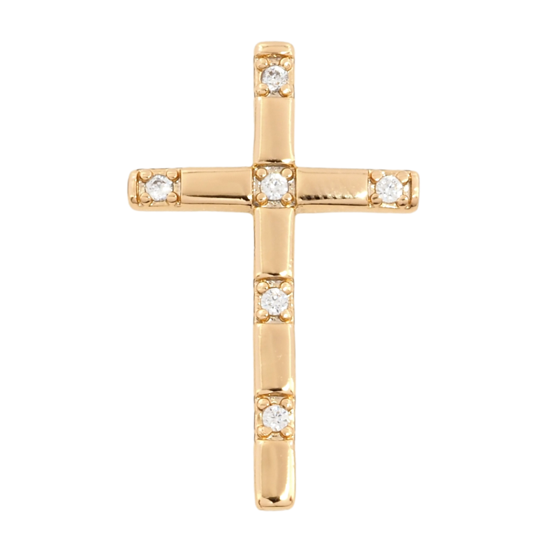 Кулон Xuping Позолота 18K Хрест із цирконієм для ланцюжка до 2мм фото №4 Кулон Xuping Позолота 18K Хрест із цирконієм для ланцюжка до 2мм фото №4