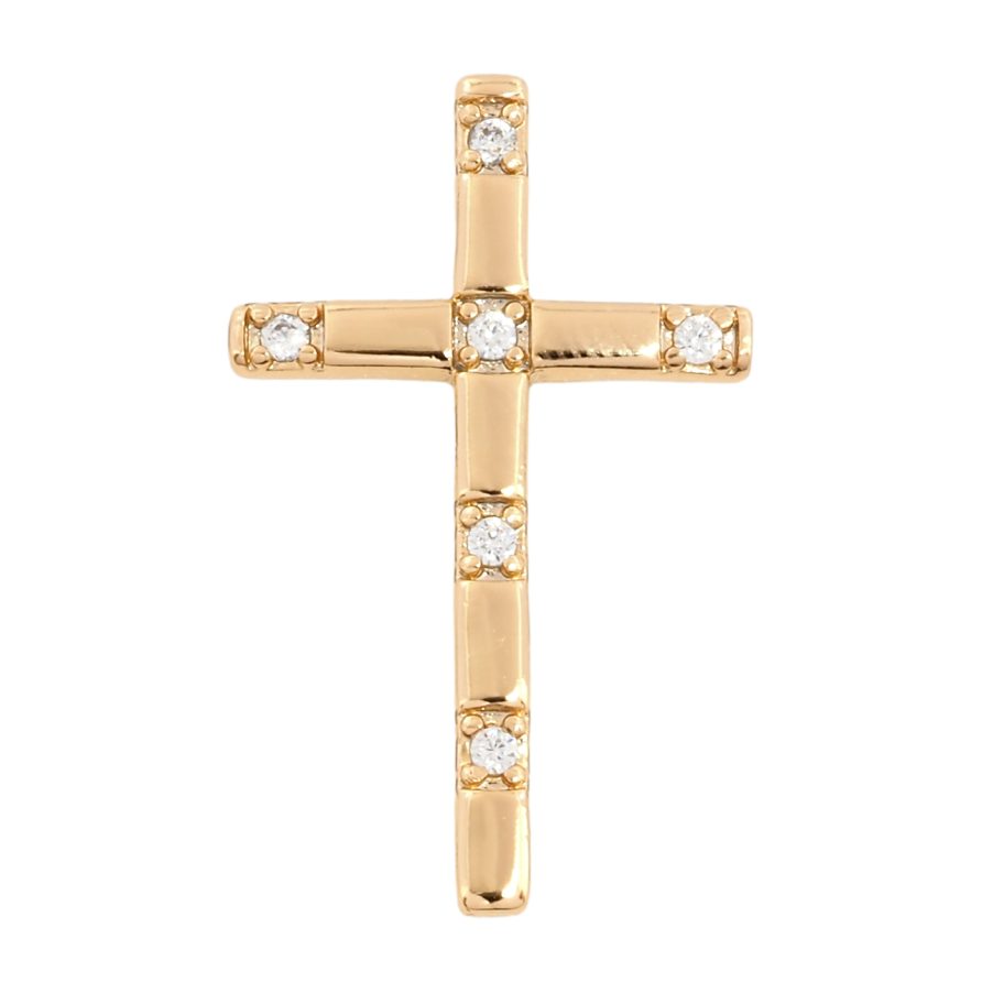 Кулон Xuping Позолота 18K Крест с цирконием для цепочки до 2мм фото №1 Кулон Xuping Позолота 18K Крест с цирконием для цепочки до 2мм фото №1