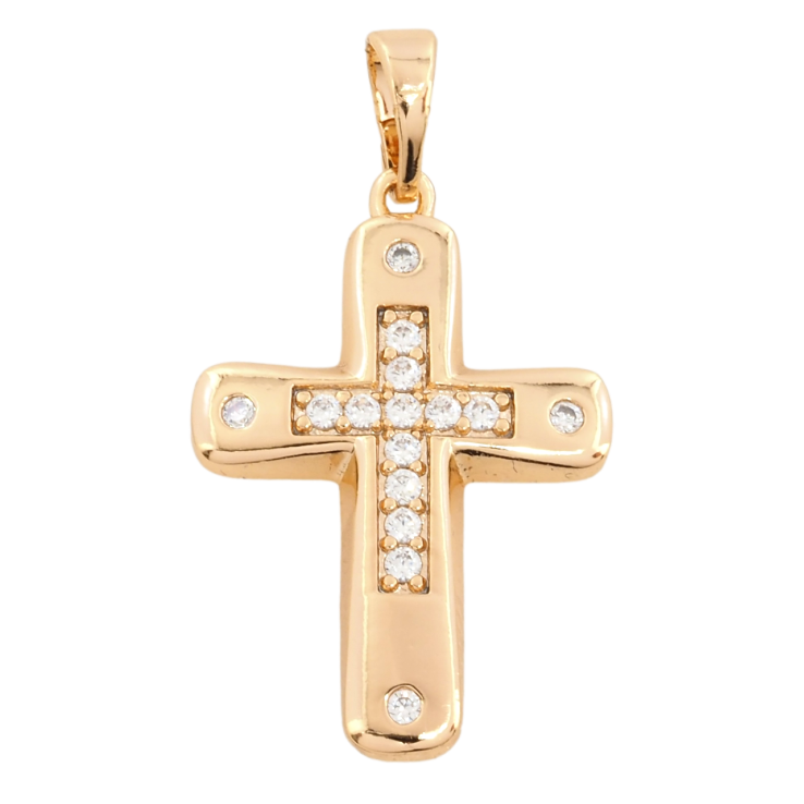 Кулон Xuping Позолота 18K Крест с цирконием для цепочки до 5мм фото №8 Кулон Xuping Позолота 18K Крест с цирконием для цепочки до 5мм фото №8