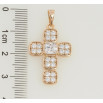 Кулон Xuping Позолота 18K Крест с цирконием для цепочки до 6мм фото №2 Кулон Xuping Позолота 18K Крест с цирконием для цепочки до 6мм фото №2