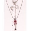 Кулон Xuping цвет Родий с кр-ми Swarovski на цепочке Бокал с кристаллом Amethyst дл. 42-47см х 1мм фото №4 Кулон Xuping цвет Родий с кр-ми Swarovski на цепочке Бокал с кристаллом Amethyst дл. 42-47см х 1мм фото №4