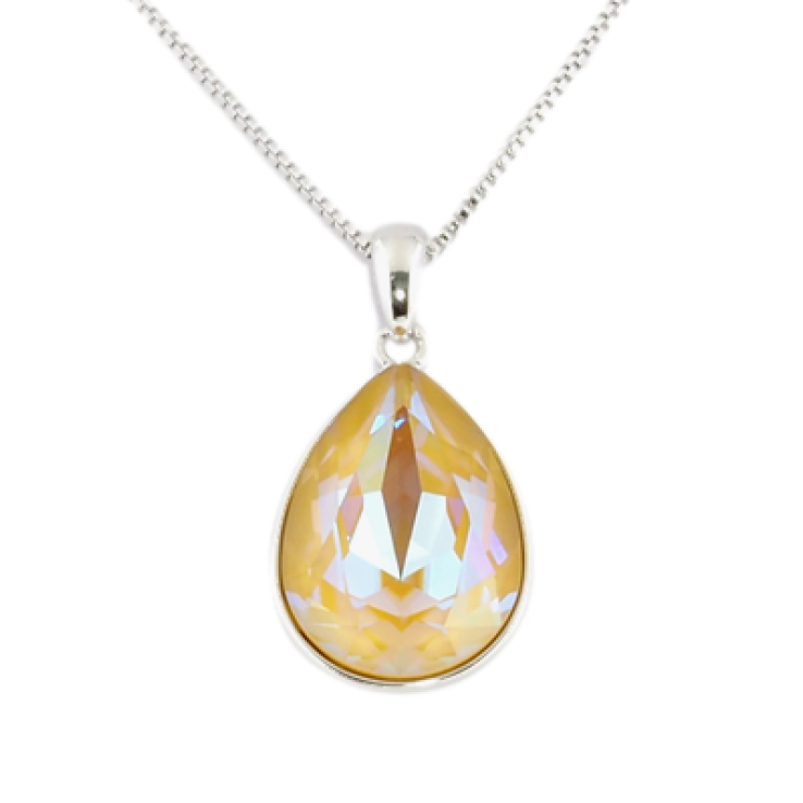 Кулон Xuping колір Родій із кристалами Swarovski на ланцюжку Кристал Peach Delite довжина 39-44см х 1мм фото №22 Кулон Xuping колір Родій із кристалами Swarovski на ланцюжку Кристал Peach Delite довжина 39-44см х 1мм фото №22