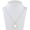 Кулон Xuping колір Родій із кристалами Swarovski на ланцюжку Кристал White Opal довжина 39.5-45см х 1мм фото №2 Кулон Xuping колір Родій із кристалами Swarovski на ланцюжку Кристал White Opal довжина 39.5-45см х 1мм фото №2