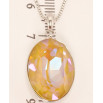 Кулон Xuping колір Родій із кристалами Swarovski на ланцюжку Кристал Peach Delite довжина 39-45см х 1мм фото №3