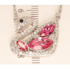 Кулон Xuping колір Родій із кристалами Swarovski на ланцюжку Лебідь довжина 40-45 см фото №4