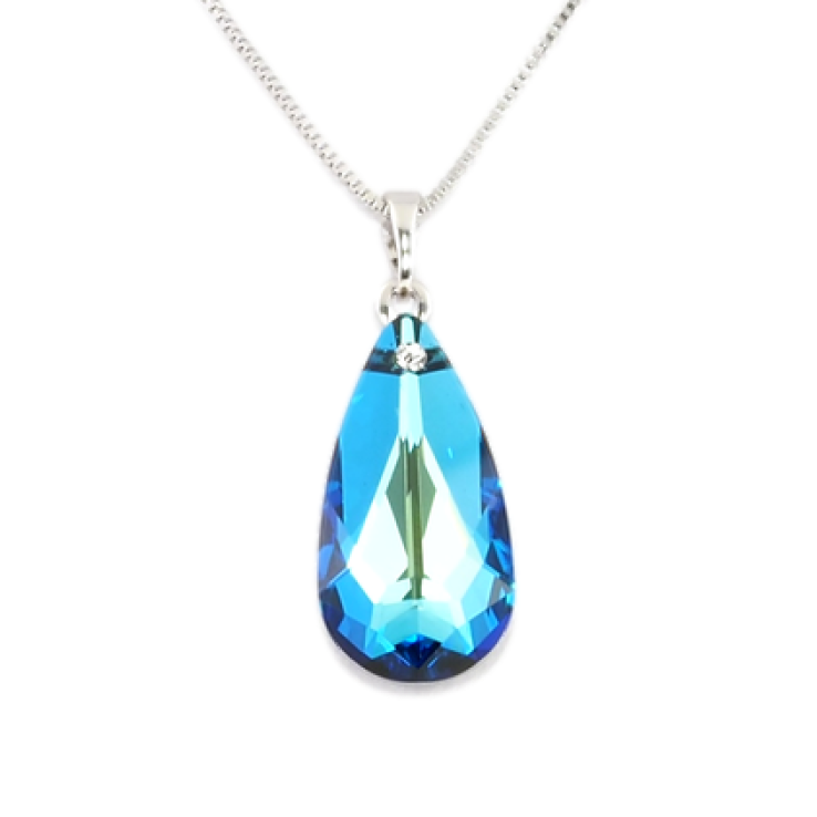 Кулон Xuping колір Родій із кристалами Swarovski на ланцюжку Кристал Oceanblue довжина 40.5-45.5см х 1мм фото №23 Кулон Xuping колір Родій із кристалами Swarovski на ланцюжку Кристал Oceanblue довжина 40.5-45.5см х 1мм фото №23