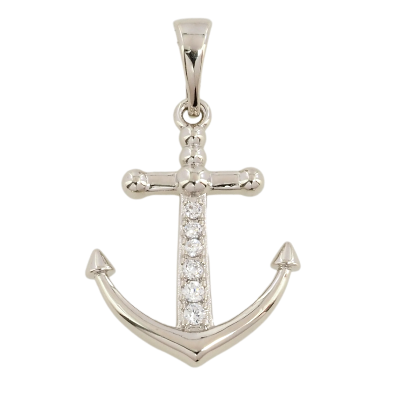 Кулон Xuping Родий Якорь для цепочки до 5мм фото №1