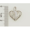 Кулон Xuping Родий Резное сердечко для цепочки до 3мм фото №2