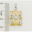 Кулон Xuping Родий Желтый фианит с бантом для цепочки до 7мм фото №2