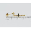 Серьги Xuping TTM Stainless Steel цвет 14K пусеты Подвески крестики с черным цирконием фото №2