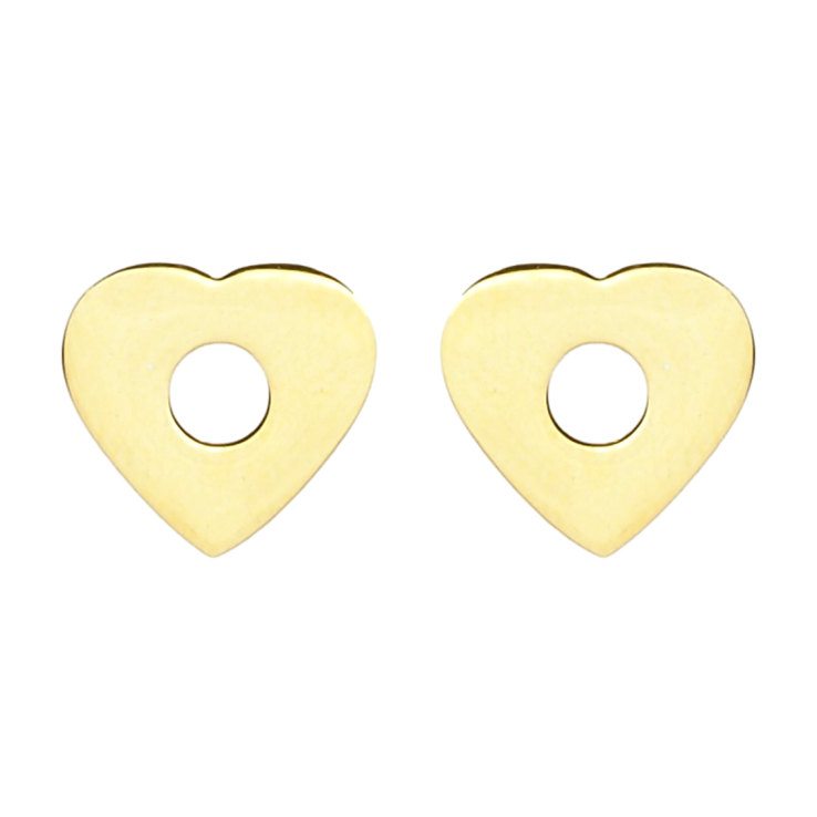 Серьги Xuping TTM Stainless Steel цвет 14K пусеты Сердечки фото №24